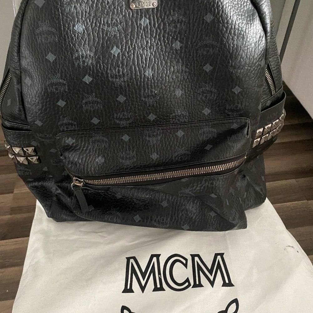 Mcm Stark Logo Monogram Backpack - image 5